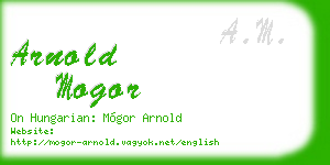 arnold mogor business card